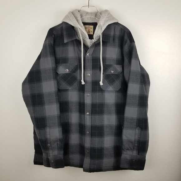 RedHead Jackets & Coats Redhead Hooded Jerseylined Flannel